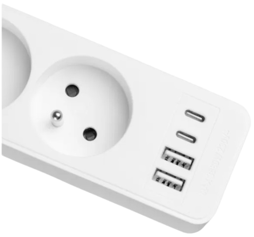 VAYOX PRZEDŁUŻACZ 3GN+0 VA-0382-1,5M 2xUSB 2xUSB-C