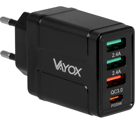VAYOX ŁADOWARKA SIECIOWA QUICK CHARGE 3.0 VA-0006