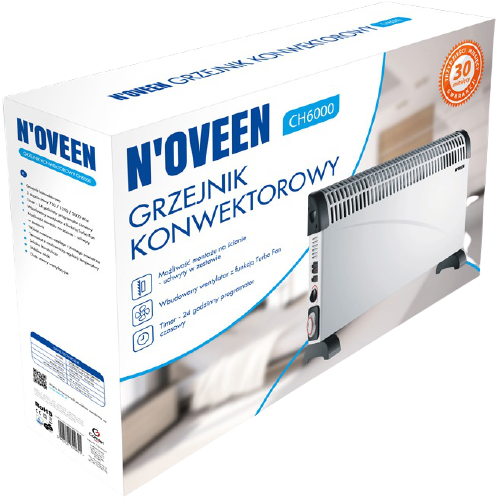 NOVEEN GRZEJNIK KONWEKTOROWY CH-6000 TURBO, timer