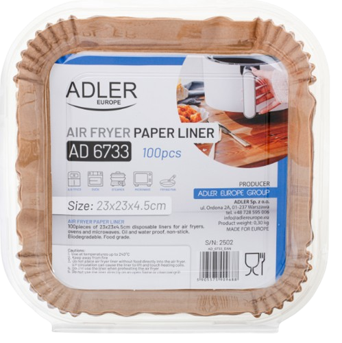 ADLER WKŁAD FRYTOWNICY papier kwa 100x23cm AD-6733