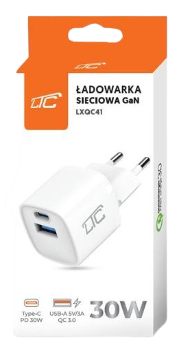 LTC ŁADOWARKA SIECIOWA 30W USB/USB-C LXQC-41