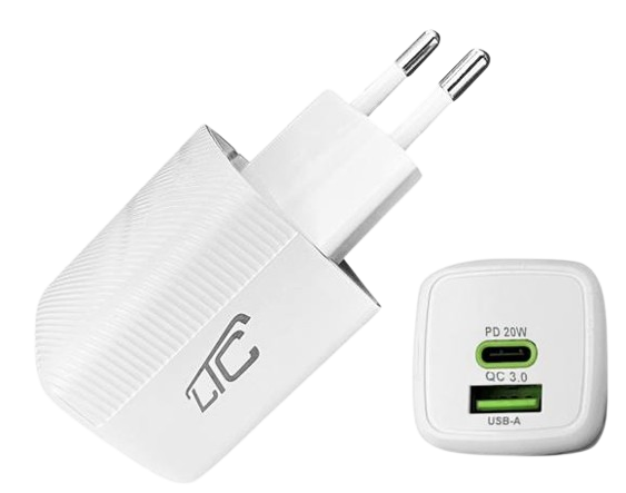 LTC ŁADOWARKA SIECIOWA 20W LXQC-33B biała