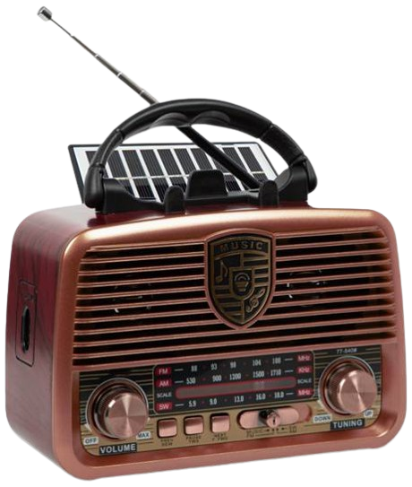 RADIO PRZENOŚNE SOLARNE BLUETOOTH RXBT-1110SP/SG