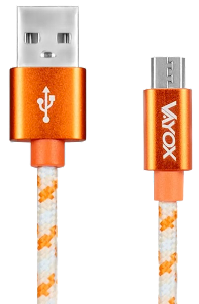 VAYOX KABEL USB-micro USB 1,5m VA-0145 pomarańcz