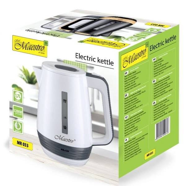 MAESTRO CZAJNIK MR-033 1,7L 2200W biało-szary