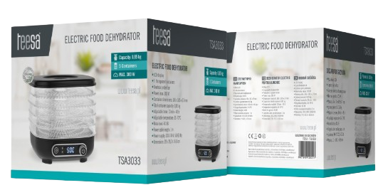 TEESA SUSZARKA DO GRZYBÓW TSA-3033 300W, wyświetl.