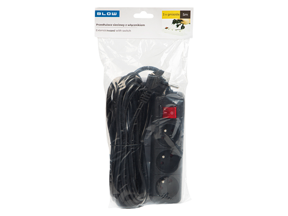 BLOW PRZEDŁUŻACZ PR-370WSP 5m 3gn włącz 98-748 cz