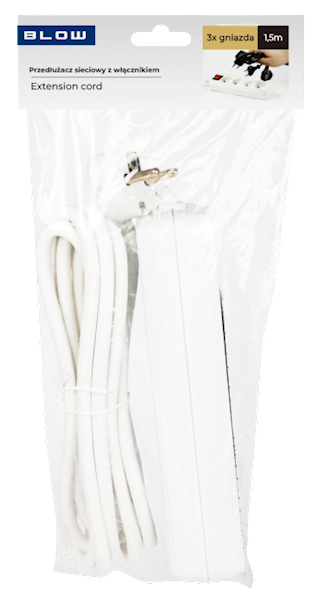 BLOW PRZEDŁUŻACZ PR-370WSP 1,5m 3gn WŁ. 98-731 bia