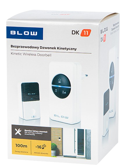 BLOW DZWONEK DK-11 230V kinetyczny biały 17-123