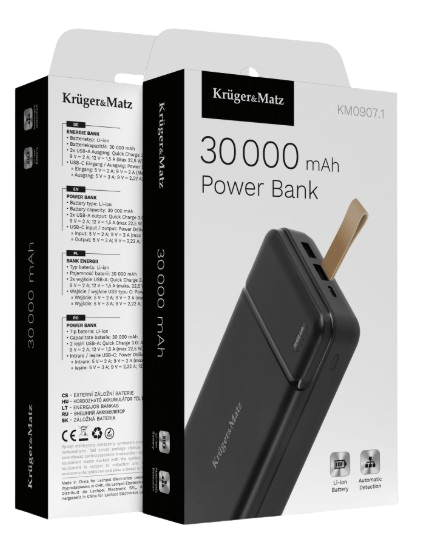 KRUGER&MATZ POWERBANK 30000 mAh KM-0907-1