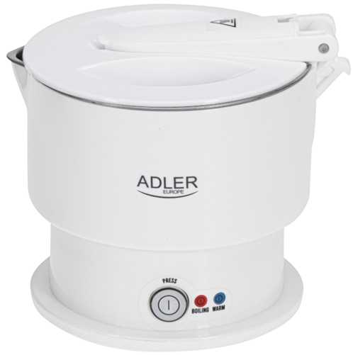 ADLER CZAJNIK AD-1377W 0,6L 600W turyst., silikon