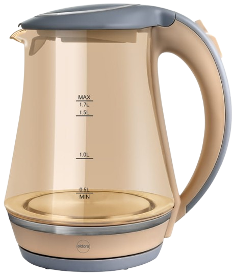 ELDOM CZAJNIK C-470 1,7L 2200W szklany beżowy opal