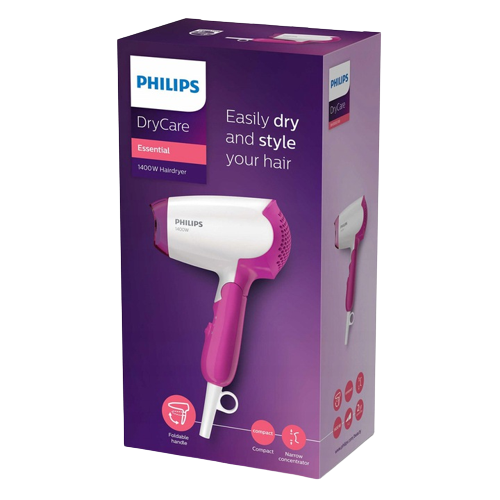 PHILIPS SUSZARKA BHD-003 1400W, składana rączka