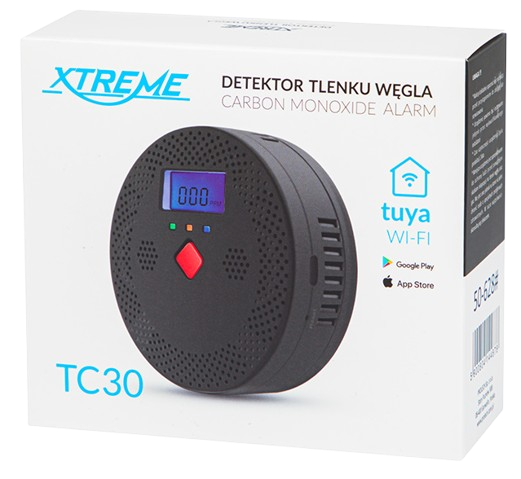 DETEKTOR CZUJNIK CZADU TC-30 WiFi 2xAA 50-628