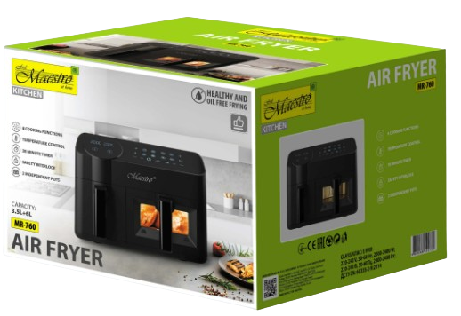 MAESTRO FRYTOWNICA MR-760 2400W 6+3,5L okna, beztł