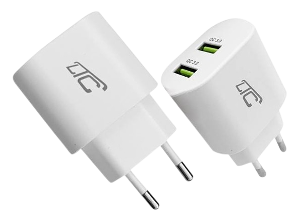 LTC ŁADOWARKA SIECIOWA LXQC-34B 20W 2XUSB
