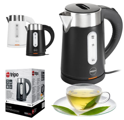 ELDOM CZAJNIK C-185C 0,8L 1000W INOX czarny