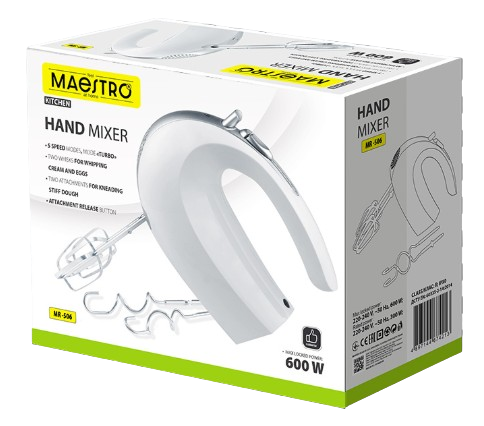 MAESTRO MIKSER RĘCZNY MR-506 600W biały