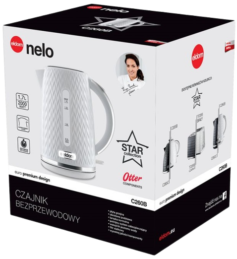 ELDOM CZAJNIK C-260B 1,7L 2000W biały