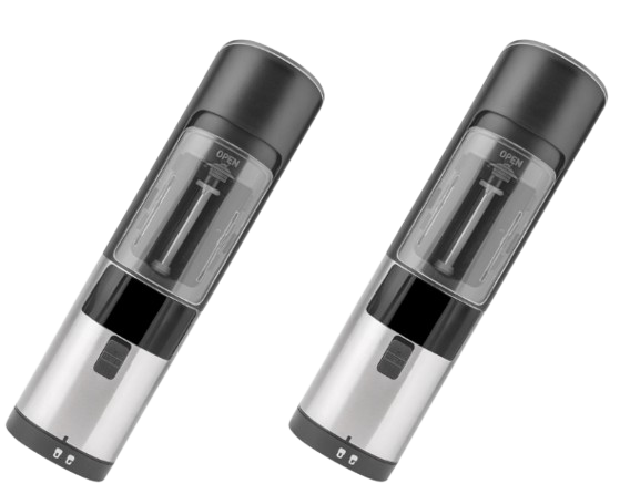 HUSLOG ZESTAW 2 MŁYNKÓW SÓL-PIEPRZ HUS-1037 srebrn