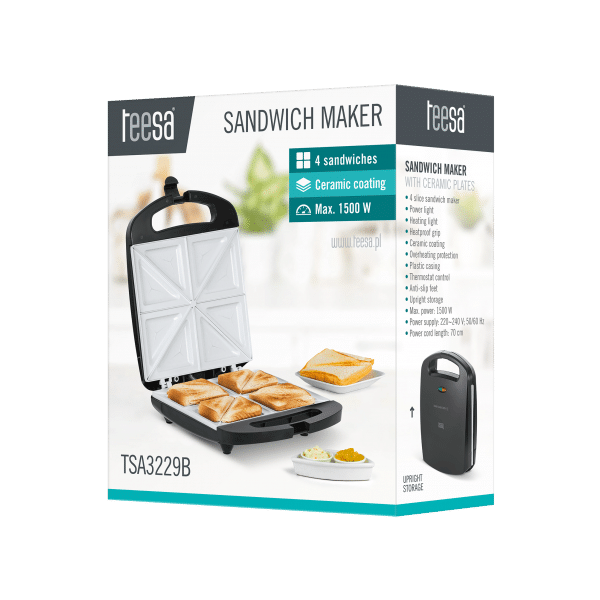 TEESA OPIEKACZ TSA-3229 ceramiczny, 4 kanapki