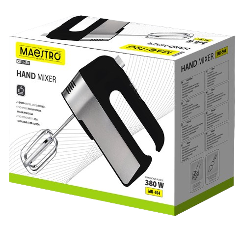 MAESTRO MIKSER RĘCZNY MR-504 500W czarny INOX