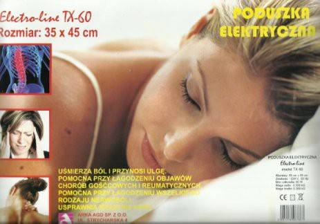 ELECTROLINE PODUSZKA ELEKTRYCZNA TX-60 60W 35x45cm
