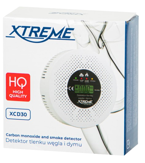 XTREME DETEKTOR CZUJNIK CZAD DYM XCD-30 LCD 50-637
