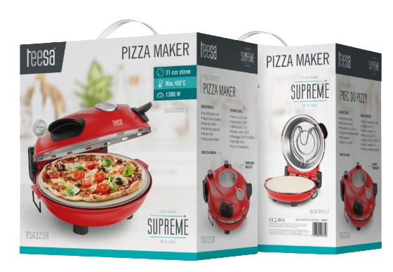TEESA PIEC DO PIZZY TSA-3238 1200W 32cm kamień