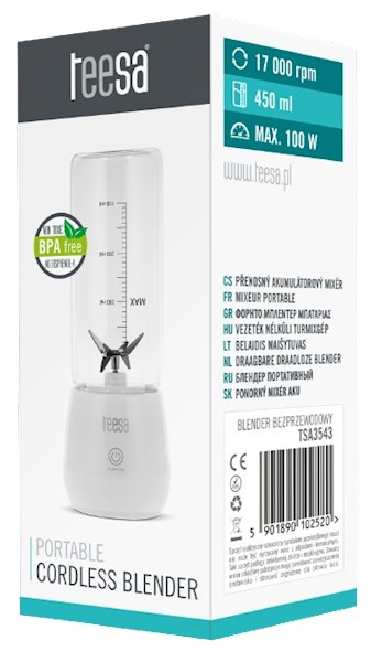 TEESA BLENDER PERSONALNY TSA-3543 akumulator szkło