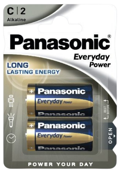 PANASONIC BATERIA LR-14 / 2BP EVERYDAY LongLasting