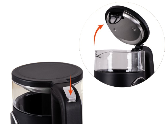 ELDOM CZAJNIK C-560 1,7L 2200W szklany reg.temp.