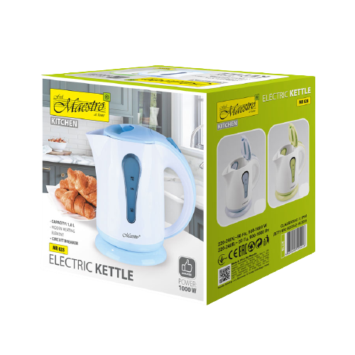 MAESTRO CZAJNIK MR-028 1L 1000W biało-niebieski