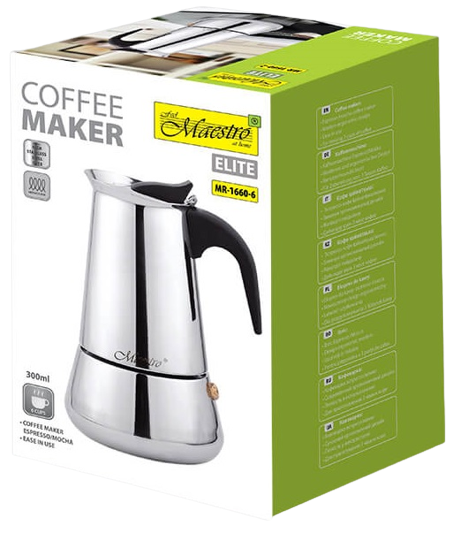 MAESTRO KAWIARKA MR-1660-6 300ml INOX, indukcja