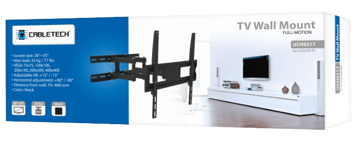 CABLETECH UCHWYT TV UCH-0217 26-55" reg.pion pozio