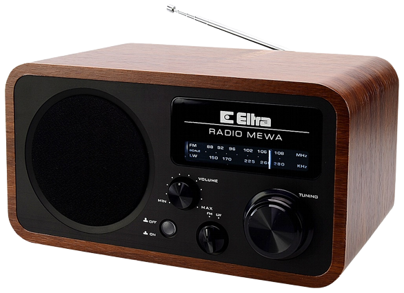 ELTRA RADIO MEWA czarna, drewno ciemne