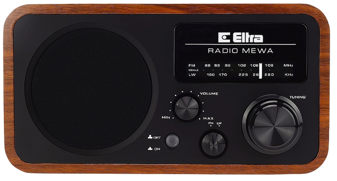 ELTRA RADIO MEWA czarna, drewno ciemne