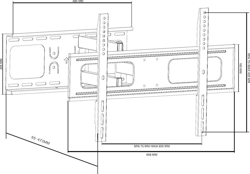 CABLETECH UCHWYT TV 37-70" UCH-0129 wysięgnik