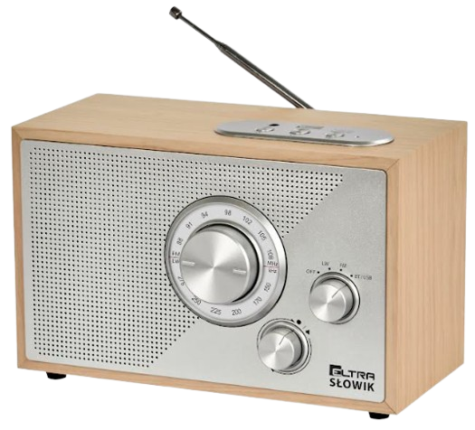ELTRA RADIO SŁOWIK USB, BT, SD drewno jasny brąz