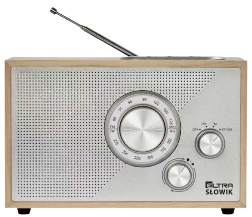 ELTRA RADIO SŁOWIK USB, BT, SD drewno jasny brąz