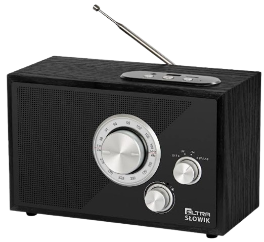 ELTRA RADIO SŁOWIK USB, BT, SD drewno czarne