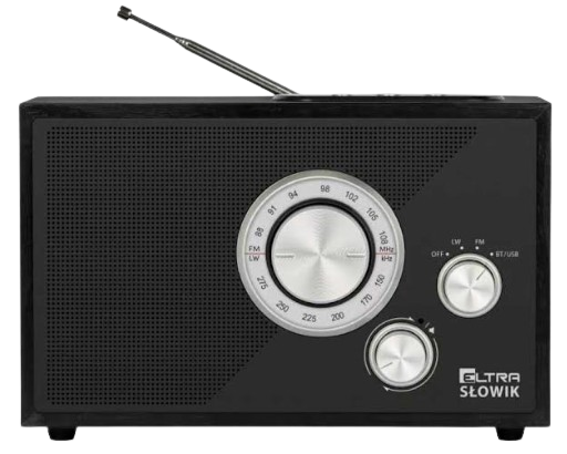 ELTRA RADIO SŁOWIK USB, BT, SD drewno czarne