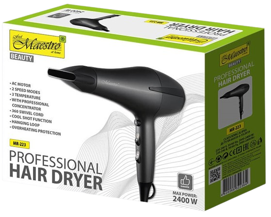 MAESTRO SUSZARKA MR-223 2400W silnik AC czarna