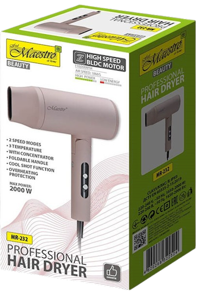 MAESTRO SUSZARKA MR-232 2000W silnik BLDC 110000/m