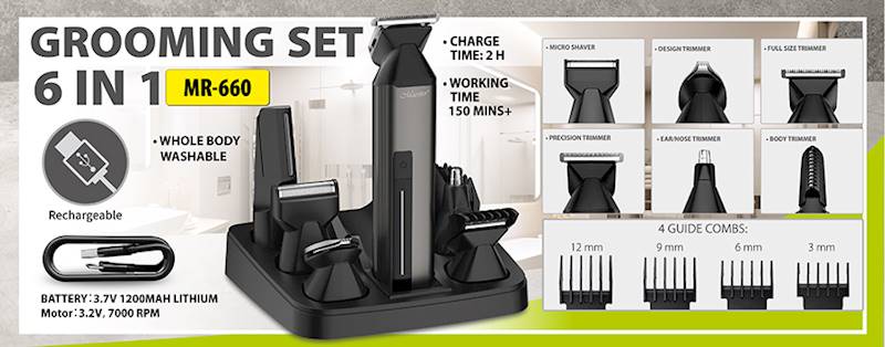 MAESTRO STRZYŻARKA TRYMER MR-660 6w1 USB 