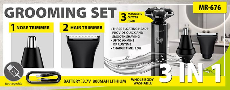 MAESTRO GOLARKA MR-676 zestaw 3w1 USB 800mAh 90min