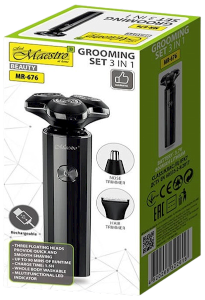 MAESTRO GOLARKA MR-676 zestaw 3w1 USB 800mAh 90min