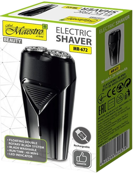 MAESTRO GOLARKA MR-672 600mAh 2 głowice USB 45min