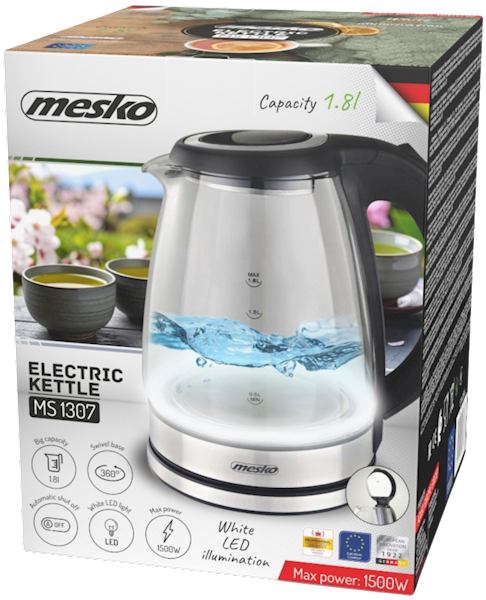 MESKO CZAJNIK MS-1307 1,8L 1500W szklany