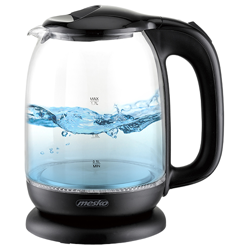 MESKO CZAJNIK MS-1302 1,7L 2200W szklany, czarny